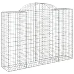 vidaXL 3146362 Arched Gabion Baskets 2 Pcs 200x50x140/160cm Galvanised Iron vidaXL 3146362 Arched Gabion Baskets 2 Pcs 200x50x140/160cm Galvanised Iron