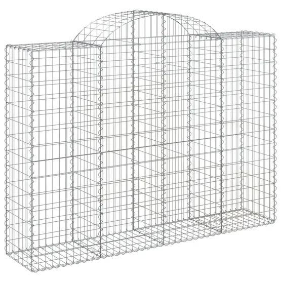 vidaXL 3146362 Arched Gabion Baskets 2 Pcs 200x50x140/160cm Galvanised Iron vidaXL 3146362 Arched Gabion Baskets 2 Pcs 200x50x140/160cm Galvanised Iron