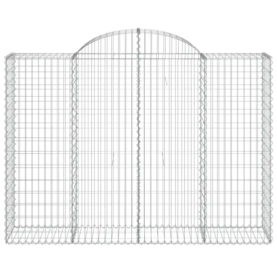 vidaXL 3146362 Arched Gabion Baskets 2 Pcs 200x50x140/160cm Galvanised Iron vidaXL 3146362 Arched Gabion Baskets 2 Pcs 200x50x140/160cm Galvanised Iron