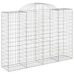 vidaXL 3146363 Arched Gabion Baskets 3 Pcs 200x50x140/160cm Galvanised Iron vidaXL 3146363 Arched Gabion Baskets 3 Pcs 200x50x140/160cm Galvanised Iron