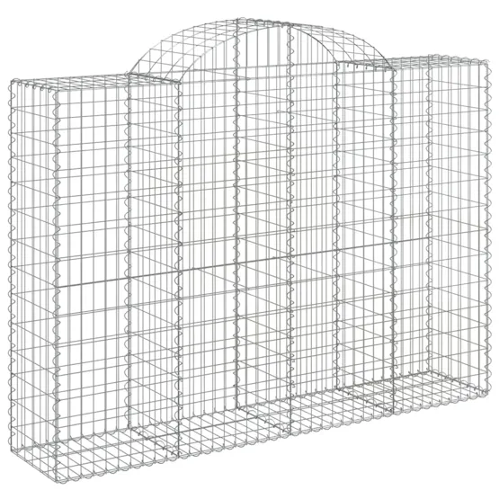 vidaXL 3146363 Arched Gabion Baskets 3 Pcs 200x50x140/160cm Galvanised Iron vidaXL 3146363 Arched Gabion Baskets 3 Pcs 200x50x140/160cm Galvanised Iron