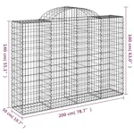 vidaXL 3146363 Arched Gabion Baskets 3 Pcs 200x50x140/160cm Galvanised Iron vidaXL 3146363 Arched Gabion Baskets 3 Pcs 200x50x140/160cm Galvanised Iron