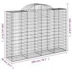 vidaXL 3146366 Arched Gabion Baskets 6 Pcs 200x50x140/160cm Galvanised Iron vidaXL 3146366 Arched Gabion Baskets 6 Pcs 200x50x140/160cm Galvanised Iron