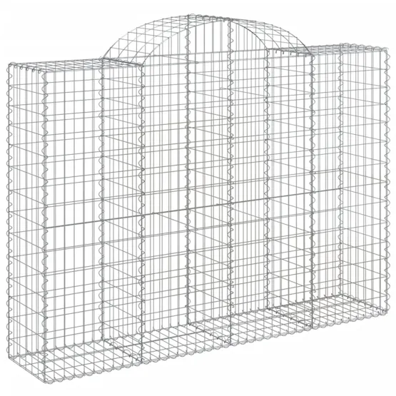 vidaXL 3146367 Arched Gabion Baskets 7 Pcs 200x50x140/160cm Galvanised Iron vidaXL 3146367 Arched Gabion Baskets 7 Pcs 200x50x140/160cm Galvanised Iron