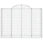 vidaXL 3146367 Arched Gabion Baskets 7 Pcs 200x50x140/160cm Galvanised Iron vidaXL 3146367 Arched Gabion Baskets 7 Pcs 200x50x140/160cm Galvanised Iron