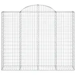 vidaXL 3146386 Arched Gabion Baskets 5 Pcs 200x50x160/180cm Galvanised Iron vidaXL 3146386 Arched Gabion Baskets 5 Pcs 200x50x160/180cm Galvanised Iron
