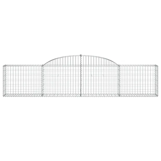 vidaXL 3146485 Arched Gabion Baskets 2 Pcs 300x30x60/80cm Galvanised Iron vidaXL 3146485 Arched Gabion Baskets 2 Pcs 300x30x60/80cm Galvanised Iron