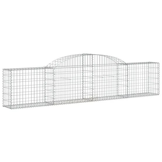 vidaXL 3146488 Arched Gabion Baskets 5 Pcs 300x30x60/80cm Galvanised Iron vidaXL 3146488 Arched Gabion Baskets 5 Pcs 300x30x60/80cm Galvanised Iron