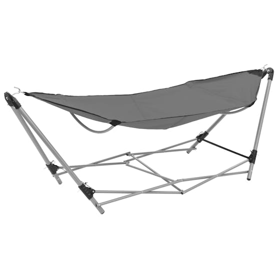 vidaXL 44366 Hammock With Foldable Stand Grey vidaXL 44366 Hammock With Foldable Stand Grey