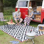 Bo-camp 428635 Outdoor Rug Chill Mat Lewisham L 2.7x2 M Black And White Bo-camp 428635 Outdoor Rug Chill Mat Lewisham L 2.7x2 M Black And White