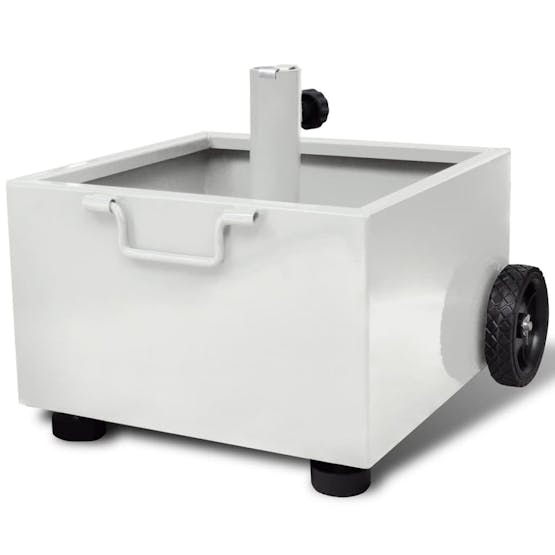 vidaXL 40908 Outdoor Umbrella Stand Plant Pot White vidaXL 40908 Outdoor Umbrella Stand Plant Pot White