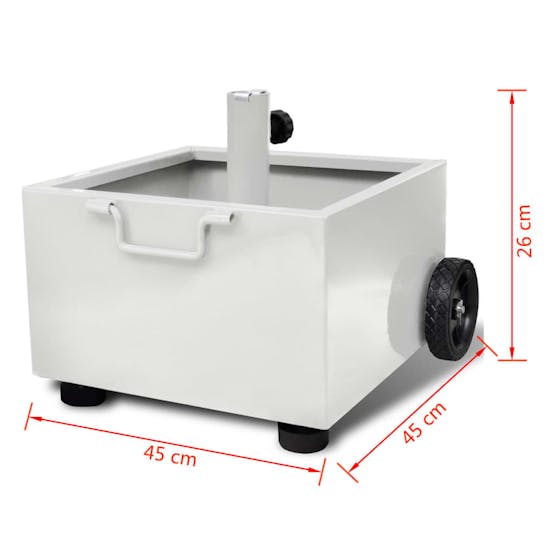 vidaXL 40908 Outdoor Umbrella Stand Plant Pot White vidaXL 40908 Outdoor Umbrella Stand Plant Pot White