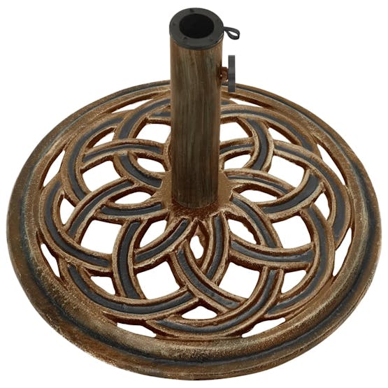 vidaXL 317758 Umbrella Base Bronze 44x44x31cm Cast Iron vidaXL 317758 Umbrella Base Bronze 44x44x31cm Cast Iron