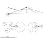 vidaXL 44626 Cantilever Umbrella With Steel Pole Anthracite 250x250cm vidaXL 44626 Cantilever Umbrella With Steel Pole Anthracite 250x250cm