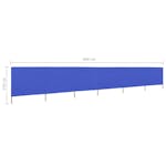 vidaXL 47179 6-panel Wind Screen Fabric 800x120cm Azure Blue vidaXL 47179 6-panel Wind Screen Fabric 800x120cm Azure Blue
