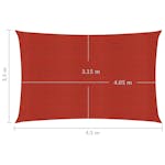 vidaXL 311626 Sunshade Sail 160 G/m² Red 3.5x4.5 M Hdpe vidaXL 311626 Sunshade Sail 160 G/m² Red 3.5x4.5 M Hdpe