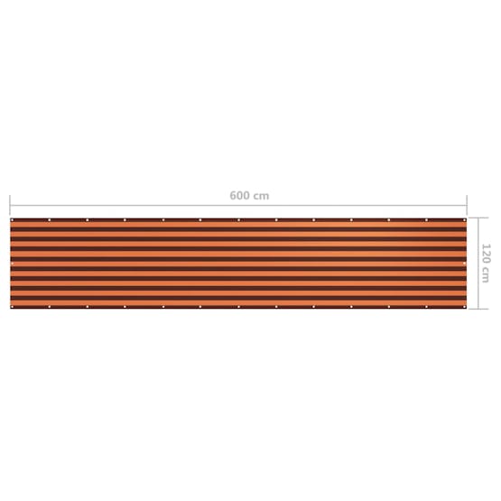 vidaXL 134935 Balcony Screen Orange And Brown 120x600cm Oxford Fabric vidaXL 134935 Balcony Screen Orange And Brown 120x600cm Oxford Fabric