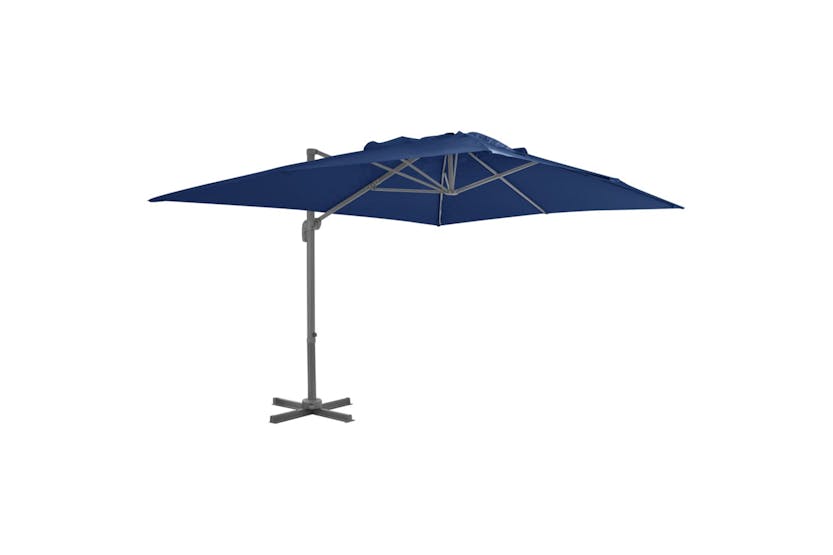 vidaXL 47003 Cantilever Umbrella With Aluminium Pole 4x3 M Azure Blue vidaXL 47003 Cantilever Umbrella With Aluminium Pole 4x3 M Azure Blue