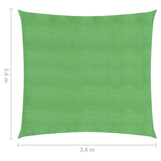 vidaXL 311275 Sunshade Sail 160 G/m² Light Green 3.6x3.6 M Hdpe vidaXL 311275 Sunshade Sail 160 G/m² Light Green 3.6x3.6 M Hdpe