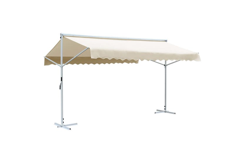 vidaXL 145883 Free Standing Awning 500x300cm Cream vidaXL 145883 Free Standing Awning 500x300cm Cream