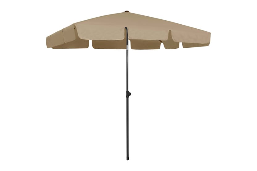 vidaXL 314730 Beach Umbrella Taupe 200x125cm vidaXL 314730 Beach Umbrella Taupe 200x125cm