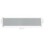 vidaXL 317956 Patio Retractable Side Awning 140x600cm Grey vidaXL 317956 Patio Retractable Side Awning 140x600cm Grey