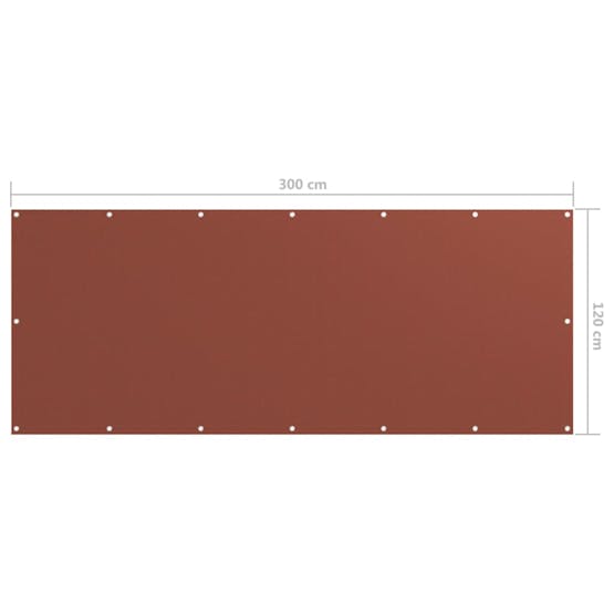 vidaXL 134980 Balcony Screen Terracotta 120x300cm Oxford Fabric vidaXL 134980 Balcony Screen Terracotta 120x300cm Oxford Fabric