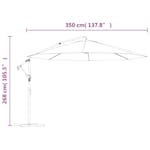 vidaXL 47130 Cantilever Umbrella With Aluminium Pole 350cm Black vidaXL 47130 Cantilever Umbrella With Aluminium Pole 350cm Black