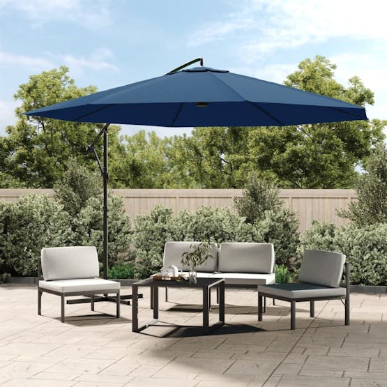 vidaXL 47131 Cantilever Umbrella With Aluminium Pole 350cm Blue vidaXL 47131 Cantilever Umbrella With Aluminium Pole 350cm Blue
