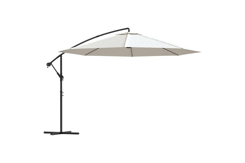 vidaXL 42199 Cantilever Umbrella 3.5 M Sand White vidaXL 42199 Cantilever Umbrella 3.5 M Sand White