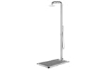 vidaXL 3070794 Garden Shower With Grey Base 230cm Stainless Steel vidaXL 3070794 Garden Shower With Grey Base 230cm Stainless Steel