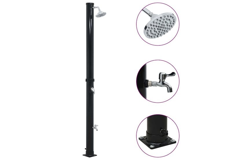 vidaXL 92310 Solar Shower Black 220cm 20 L vidaXL 92310 Solar Shower Black 220cm 20 L