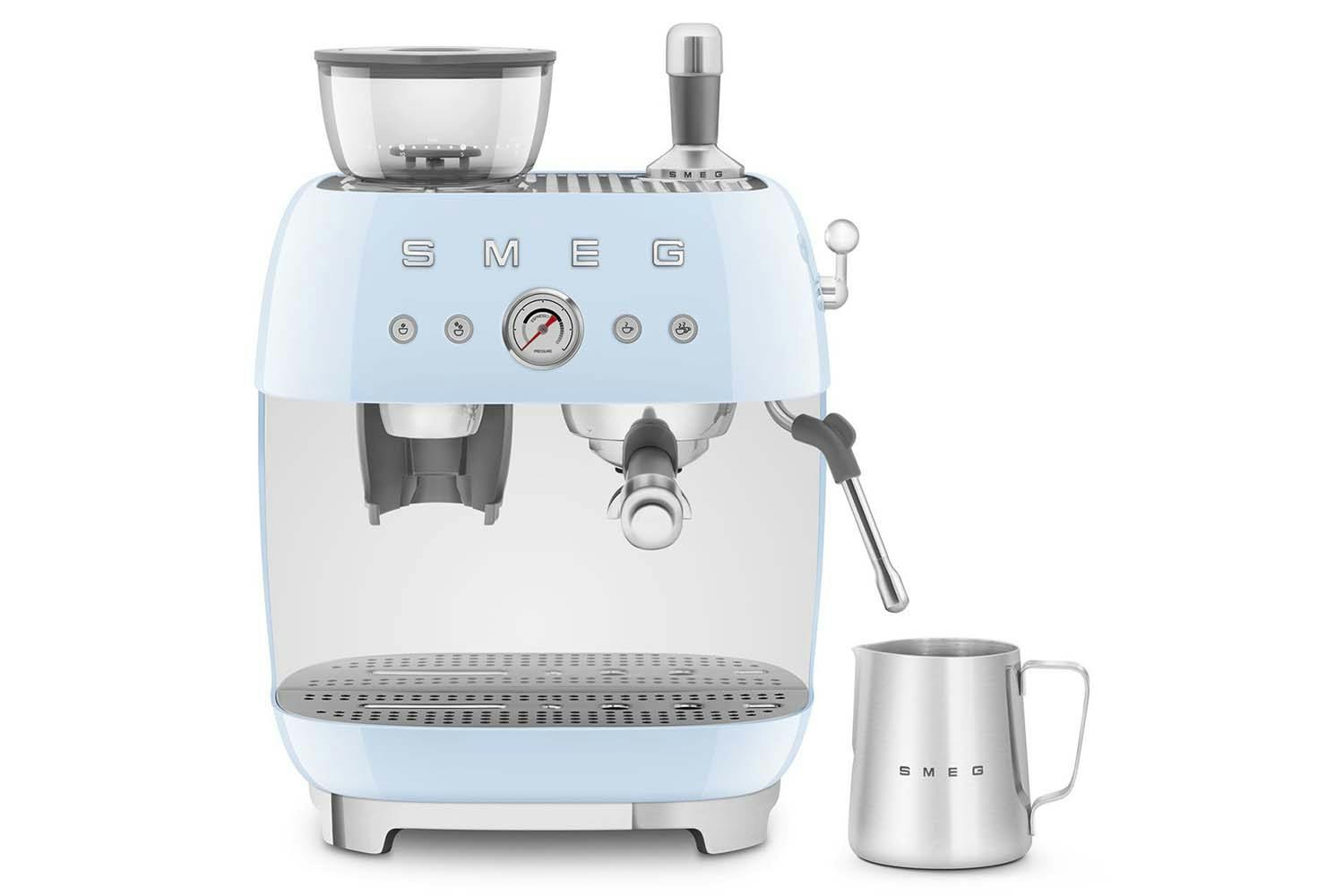 Smeg 50's Style Bean to Cup Espresso Coffee Machine | EGF03PBUK | Blue