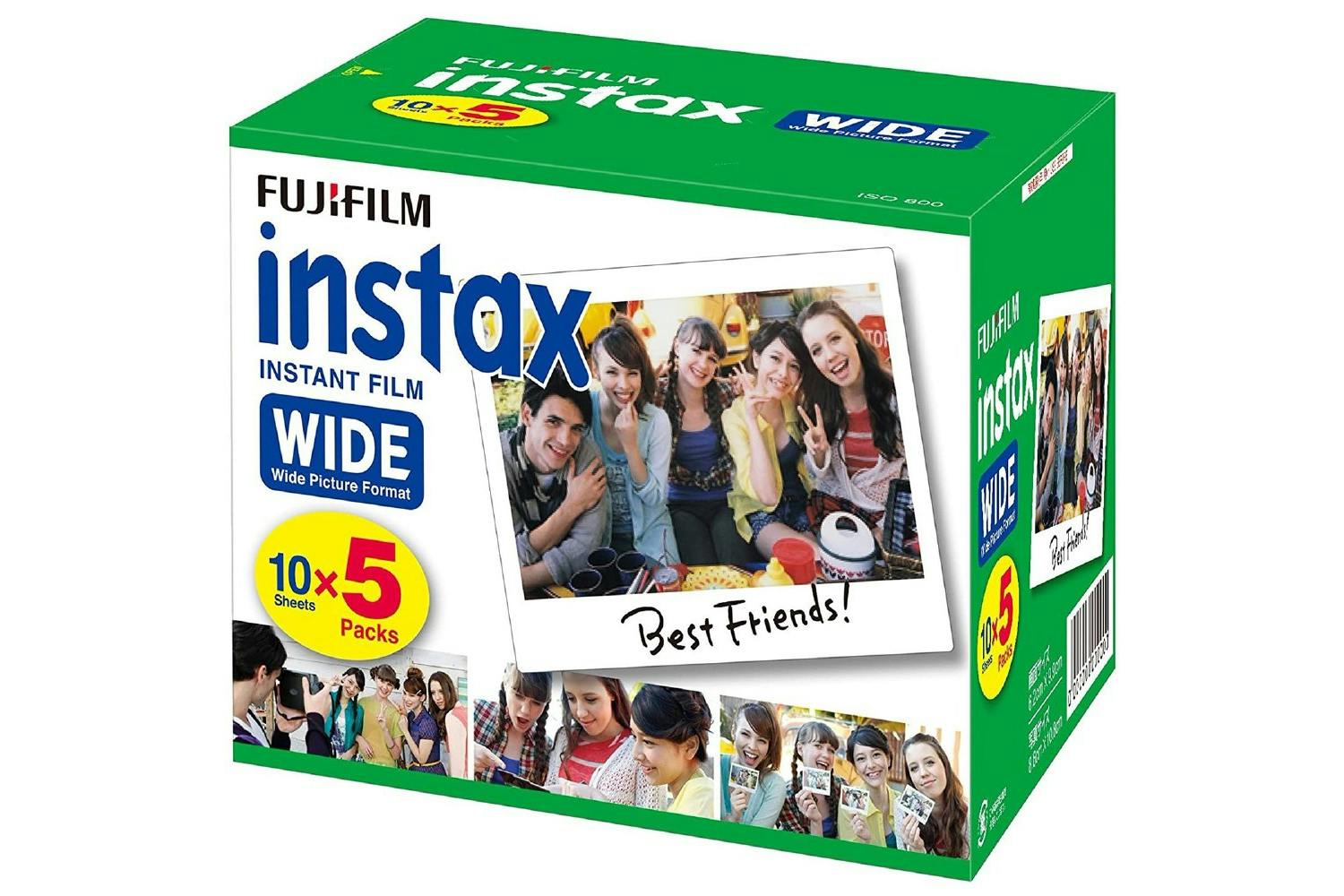 Fujifilm Instax Wide Colour Film | 50 Sheets