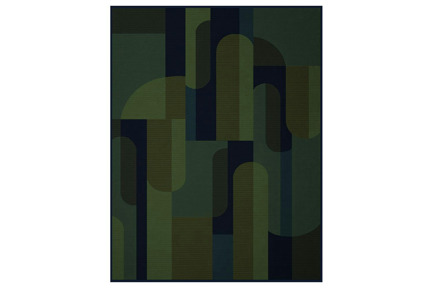 Biederlack Echo Green Cotton Blanket | 150 x 200cm