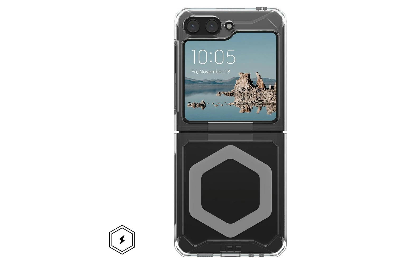 UAG Plyo Pro Samsung Series Galaxy Z Flip5 (2023) Case | Ice/Silver