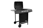 vidaXL 3053622 Gas Bbq Grill With 4 Burners Black vidaXL 3053622 Gas Bbq Grill With 4 Burners Black