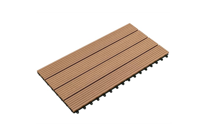 vidaXL 149028 Decking Tiles 6 Pcs Wpc 60x30cm 1.08 M2 Brown vidaXL 149028 Decking Tiles 6 Pcs Wpc 60x30cm 1.08 M2 Brown