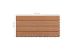 vidaXL 49055 Wpc Tiles 60x30cm 6 Pcs 1m2 Brown vidaXL 49055 Wpc Tiles 60x30cm 6 Pcs 1m2 Brown