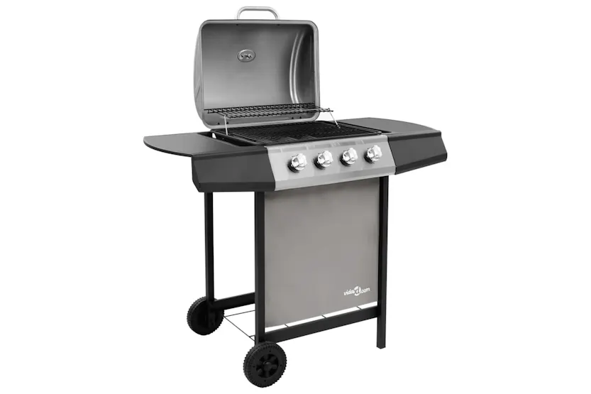 vidaXL 3053624 Gas Bbq Grill With 4 Burners Black And Silver vidaXL 3053624 Gas Bbq Grill With 4 Burners Black And Silver