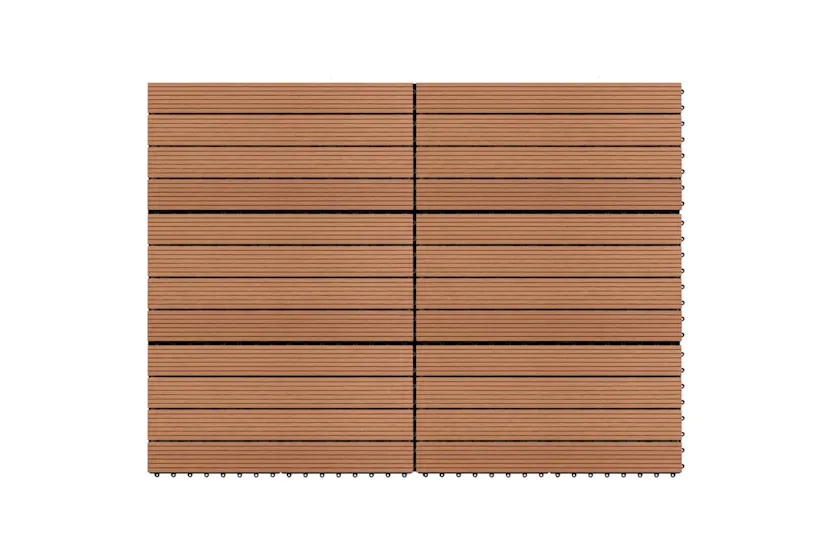 vidaXL 49055 Wpc Tiles 60x30cm 6 Pcs 1m2 Brown vidaXL 49055 Wpc Tiles 60x30cm 6 Pcs 1m2 Brown
