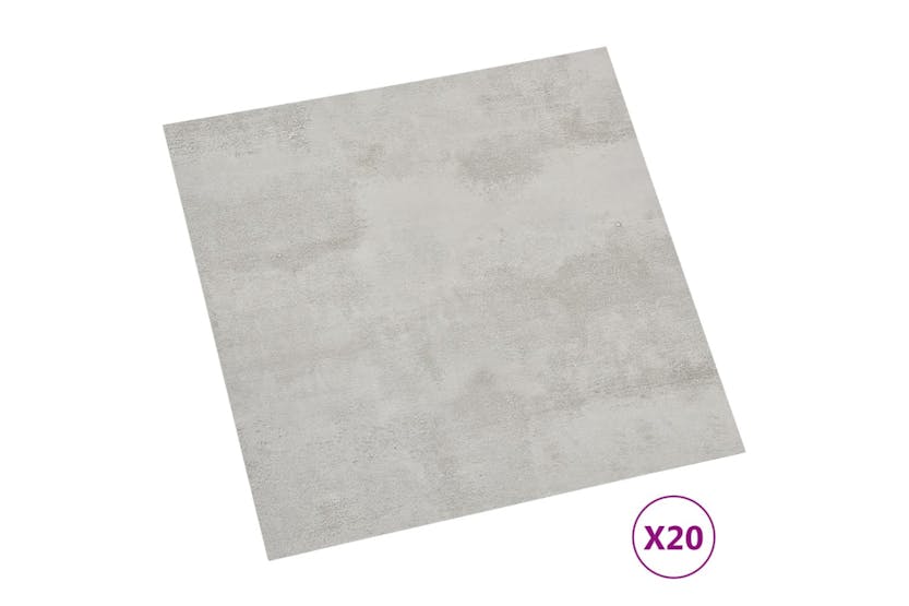Vidaxl Self-adhesive Flooring Planks 20 Pcs Pvc 1.86 M² Light Grey Vidaxl Self-adhesive Flooring Planks 20 Pcs Pvc 1.86 M² Light Grey