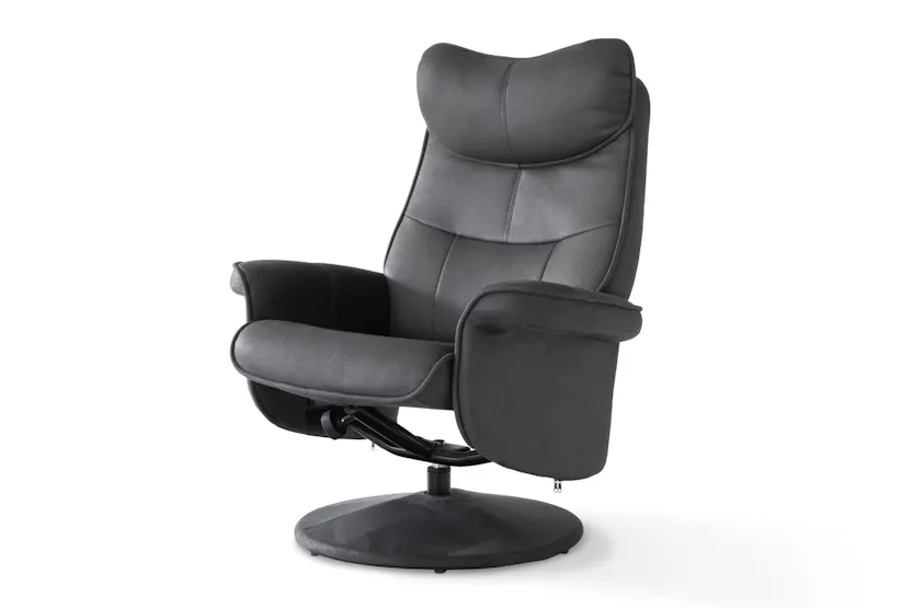 Levi Recliner with Footstool | Slate Levi Recliner with Footstool | Slate