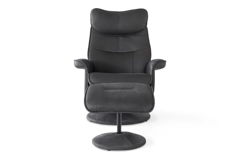 Levi Recliner with Footstool | Slate Levi Recliner with Footstool | Slate