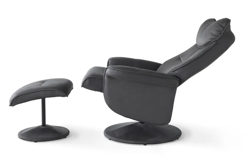 Levi Recliner with Footstool | Slate Levi Recliner with Footstool | Slate