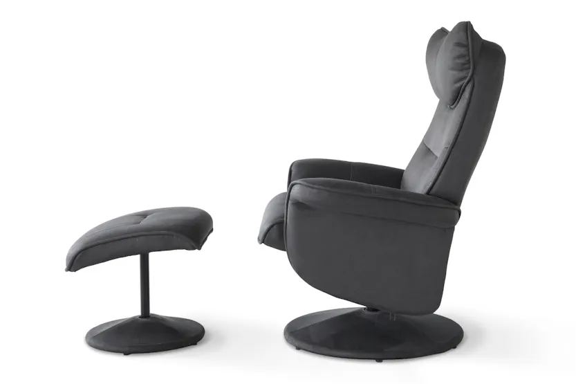 Levi Recliner with Footstool | Slate Levi Recliner with Footstool | Slate