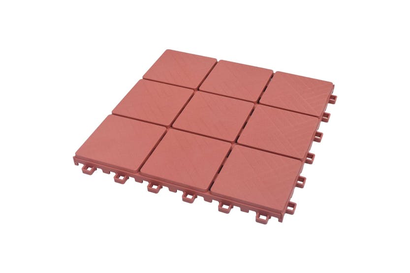 vidaXL 48230 Decking Tiles 10 Pcs Red 30.5x30.5cm Plastic vidaXL 48230 Decking Tiles 10 Pcs Red 30.5x30.5cm Plastic