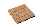 vidaXL 277804 22 Pcs Decking Tiles 30x30cm 2 Sqm Wpc Teak C vidaXL 277804 22 Pcs Decking Tiles 30x30cm 2 Sqm Wpc Teak C