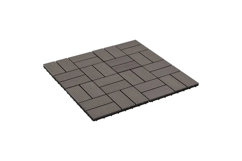 vidaXL 277810 22 Pcs Decking Tiles 30x30cm 2 Sqm Wpc Dark B vidaXL 277810 22 Pcs Decking Tiles 30x30cm 2 Sqm Wpc Dark B