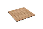 vidaXL 277804 22 Pcs Decking Tiles 30x30cm 2 Sqm Wpc Teak C vidaXL 277804 22 Pcs Decking Tiles 30x30cm 2 Sqm Wpc Teak C